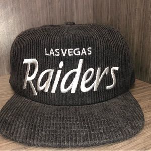 Corduroy Las Vegas Raiders Script Hat Brand New